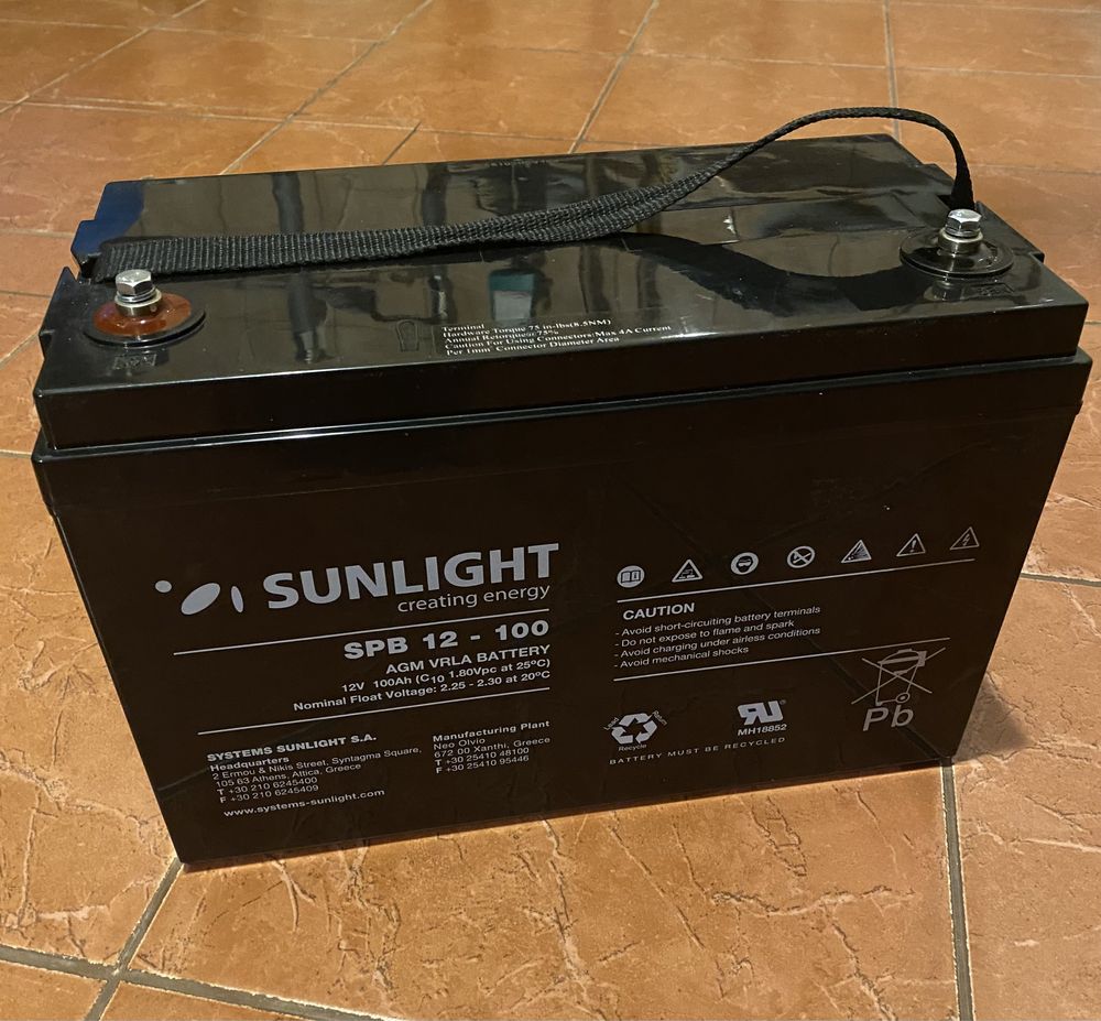 Аккумулятор AGM Sunlight SPB 12-100 для ИБП