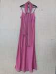 Vestido comprido + écharp para cerimónia.