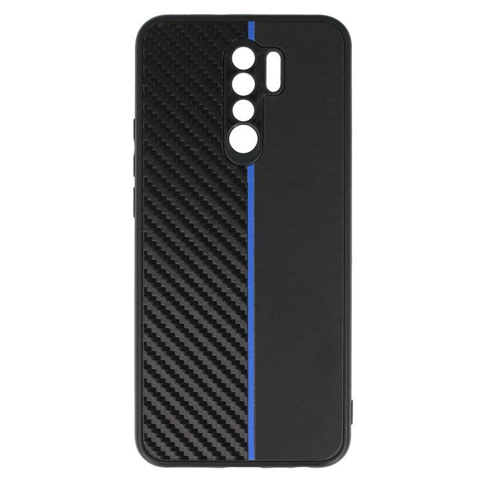 Tel Protect Carbon Case Do Xiaomi Redmi 9 Czarny Z Niebieskim Paskiem