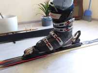 Комплект Лижі Nordica sportmachine 70 + паложки + гірськолижні черевик