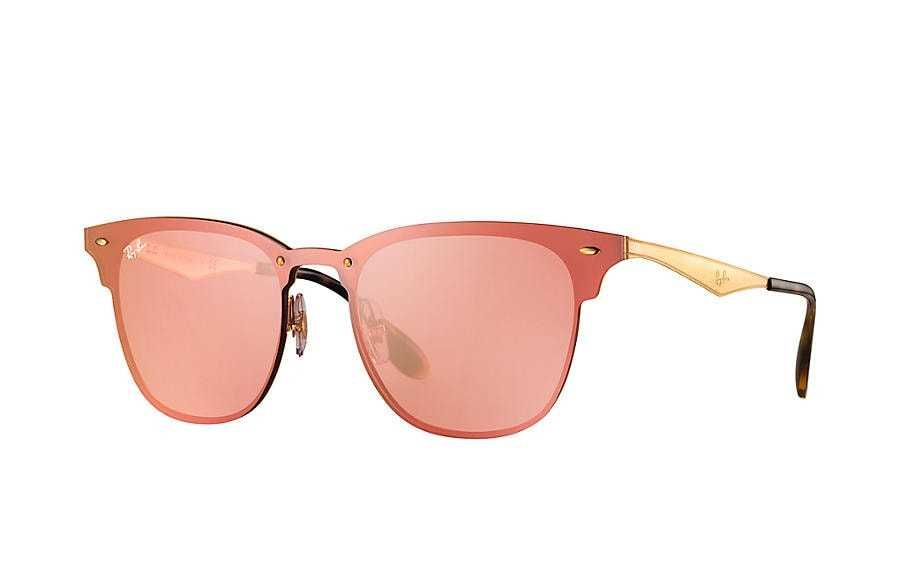 Очки розовые Ray Ban Blaze Clubmaster RB3576N 043/E4