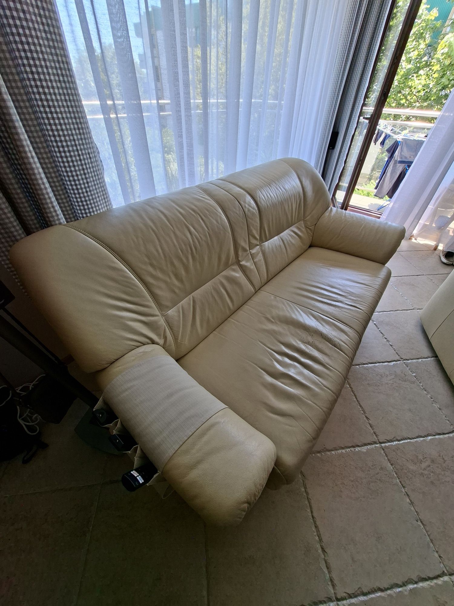 Sofa i fotel skórzany