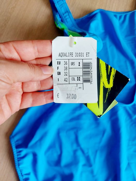 Fato de banho desportivo azul