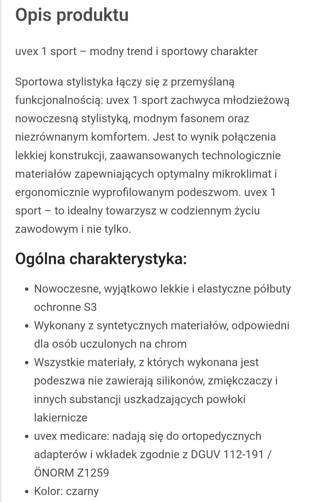 Półbuty ochronne UVEX S1 SPORT S3 SRC r. 38 i 40