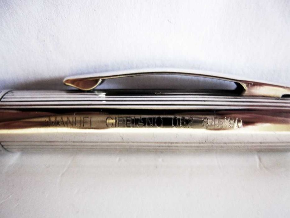 vintage caneta de tinta permanente  Sergio Zatti com banho de prata