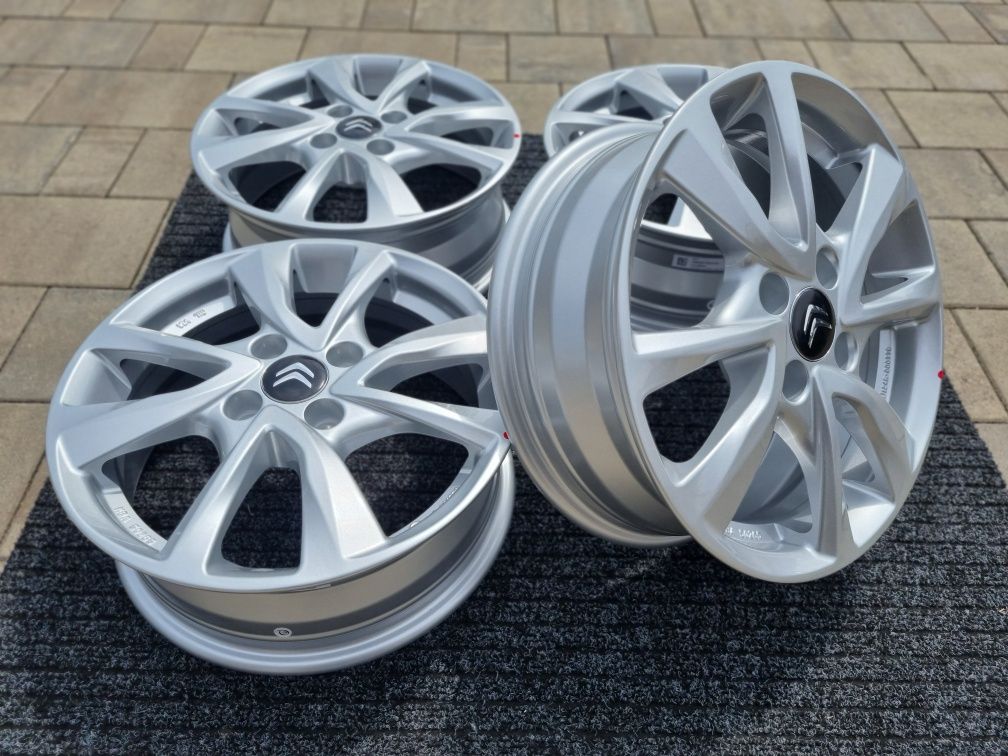Citroen C1 15" felgi alumniowe 4x100 alufelgi srebrny połysk