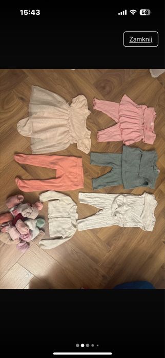 Paka ubrań dla dziewczynki 62/68