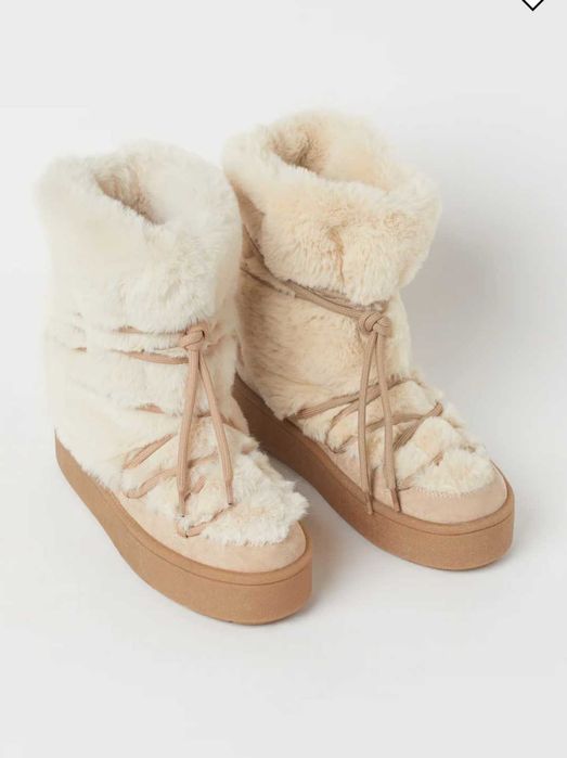 Futrzane śniegowce buty H&M