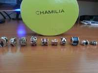 Contas em prata 925, marca Chamilia