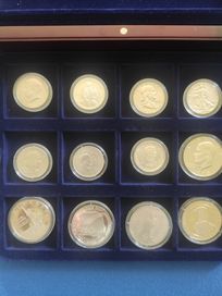 Amerykańskie Srebrne Dolary - kolekcja 12 sztuk monet