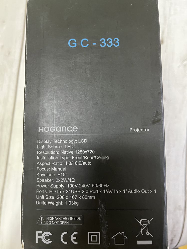 Проектор Hogance GC333 wi fi