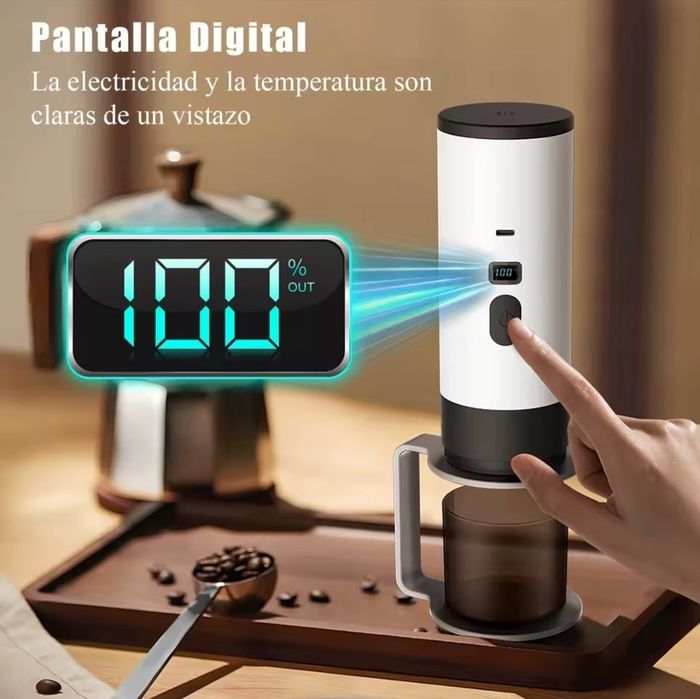 Máquina de café portátil a bateria