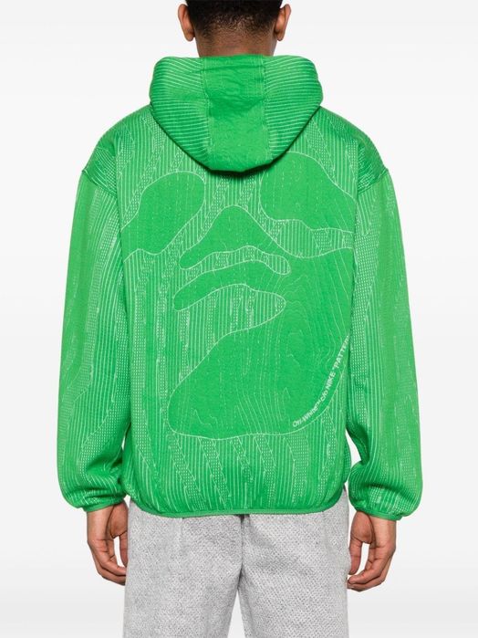Новая кофта  худи Nike x Off-White ( найк hoodie green ) c америки L