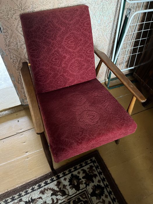 Fotele vintage bordowy