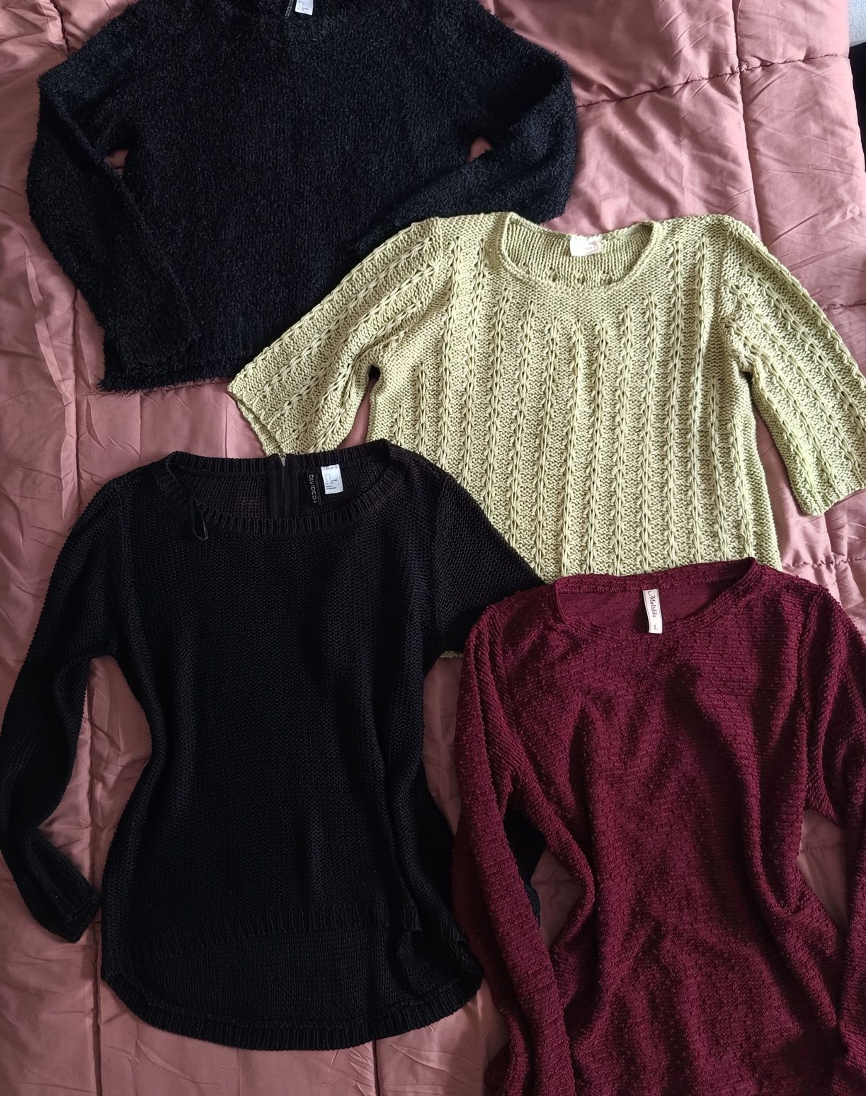 Zestaw swetrów jesiennych, zimowych, rozmiar S/oversize, H&M, Multiblu