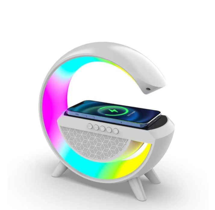 Колонка Bluetooth з функцією лампи-нічника та безпровідною зарядкою