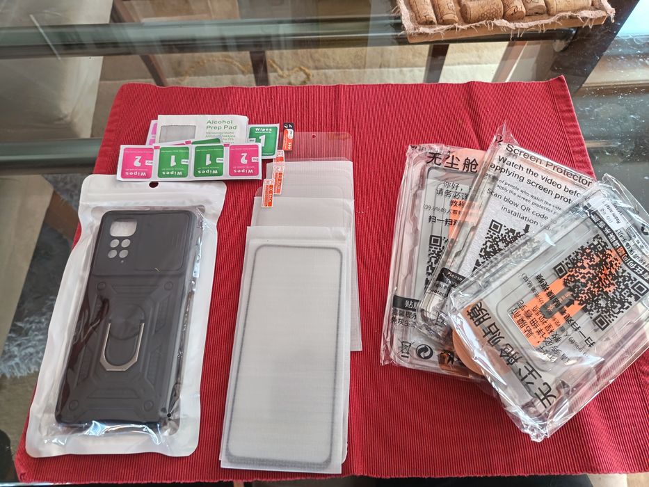 Capa redmi note 11+ 8 películas de proteção de ecrã