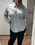 Błękitna koszula plus size 50 5xl oversize blue basic klasyczna
