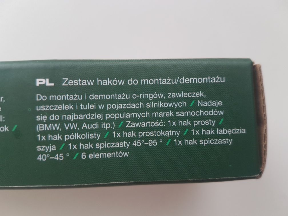 Do kolekcji - zestaw haków do montażu/demontażu