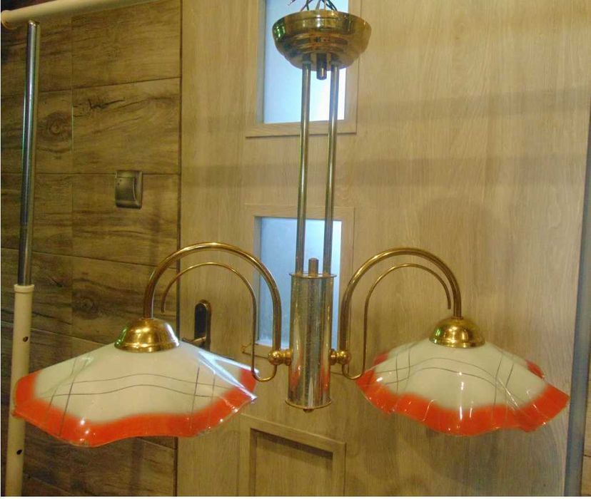 Mosiężna lampa,żyrandol,vintage z lat 60-70