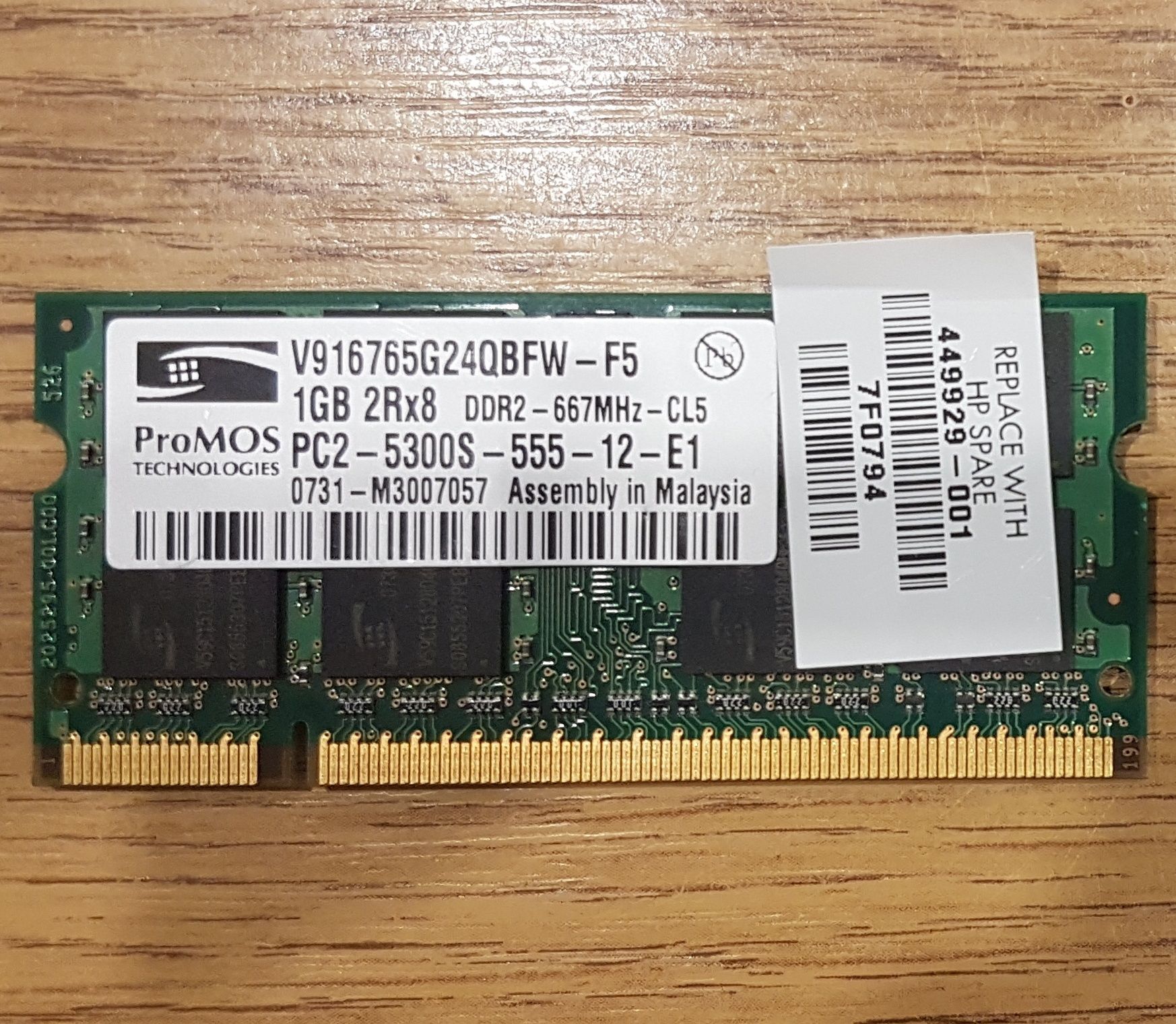Pamięć RAM do laptopa PC2-5300s 1GB