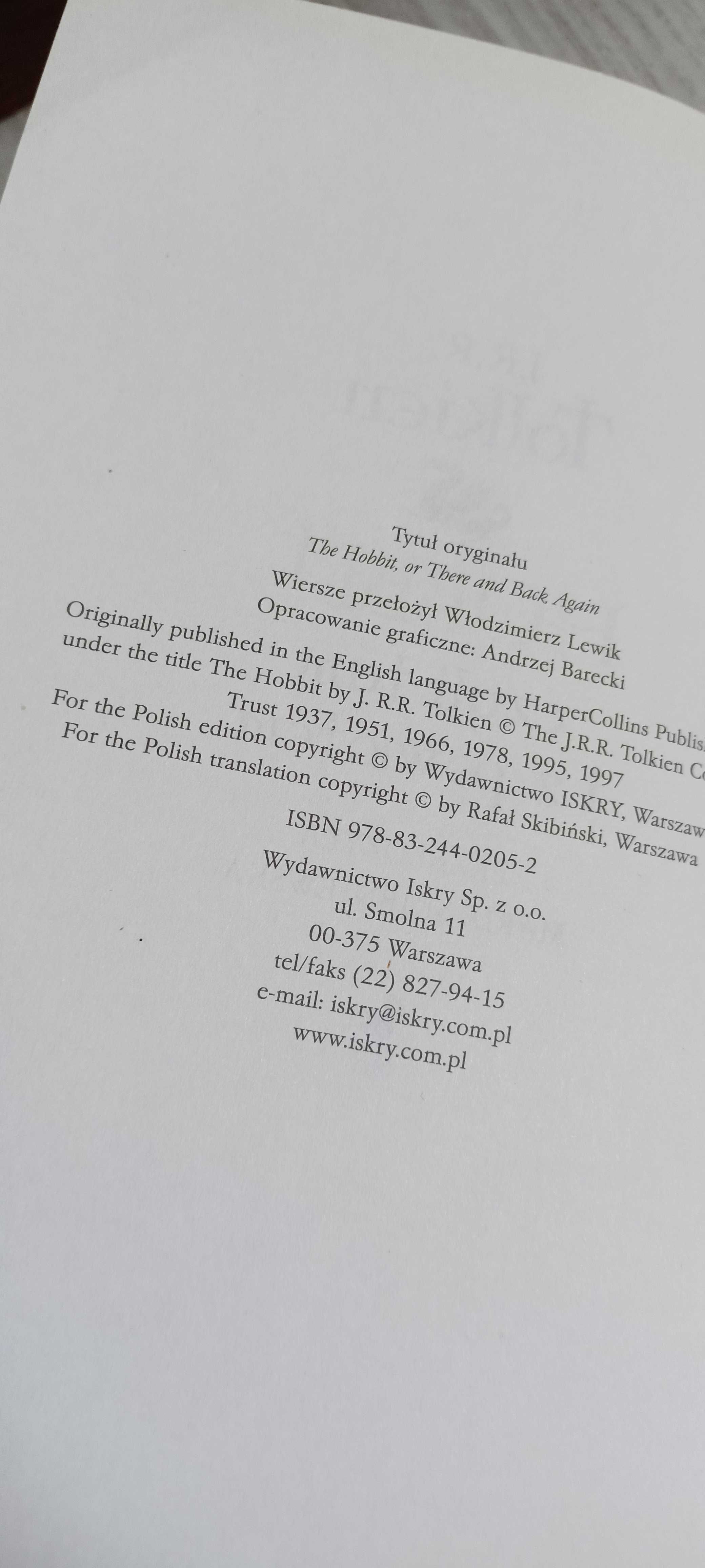 J.R.R. Tolkien Hobbit   lektura  duży format TWARDA OPRAWA Skibniewska