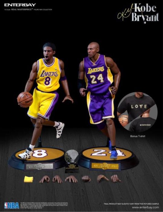 Фигурка 1/6 Kobe Bryant NBA L.A Lakers 2 Pack Enterbay тип hot toys
