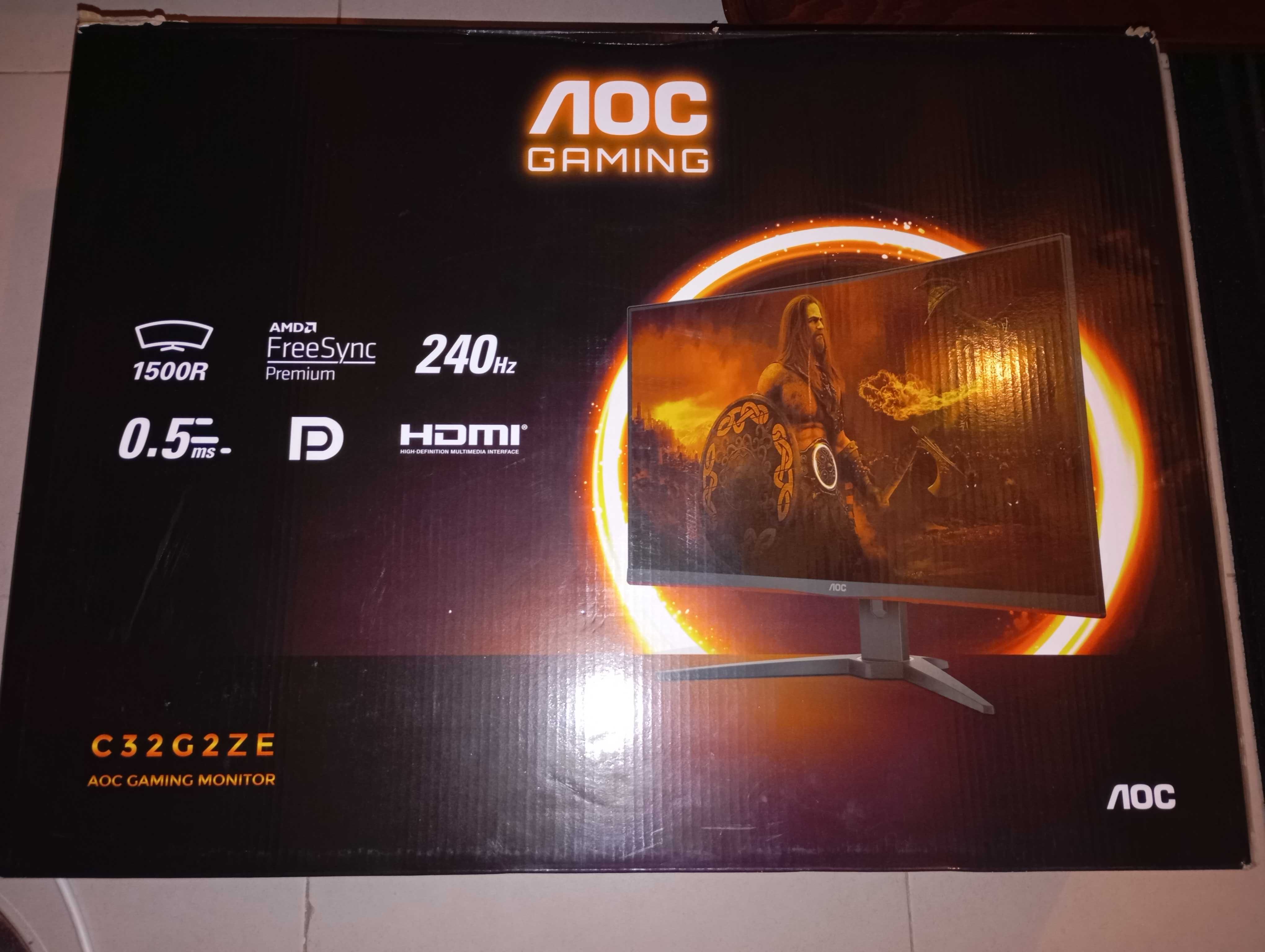 Caixa para monitor gaming AOC 32pol