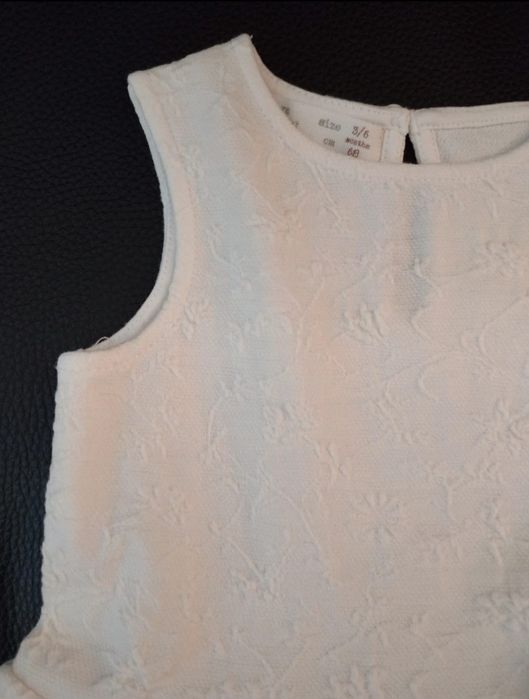 Vestido Branco Zara Novo - 3/6 meses