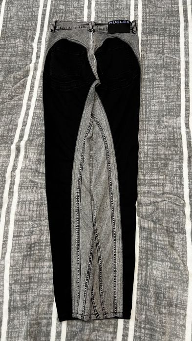 Mugler Structured Contrast Panel Jeans