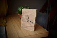 Zegar drewniany na biurko albo ścianę