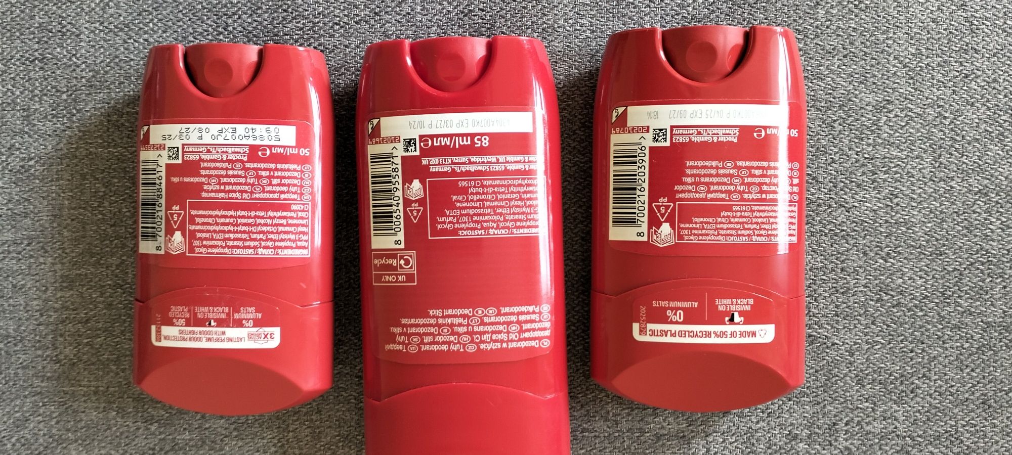 Sztyfty perfumowane old spice 3 szt nowe