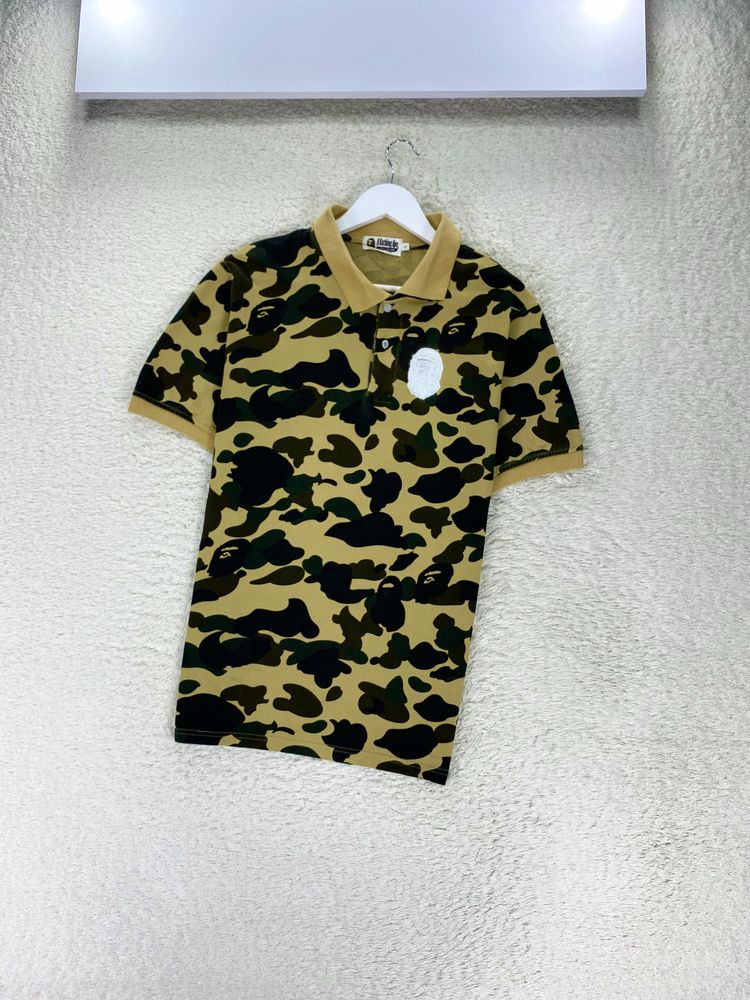 Мужское поло Bape camo big logo чоловіче поло