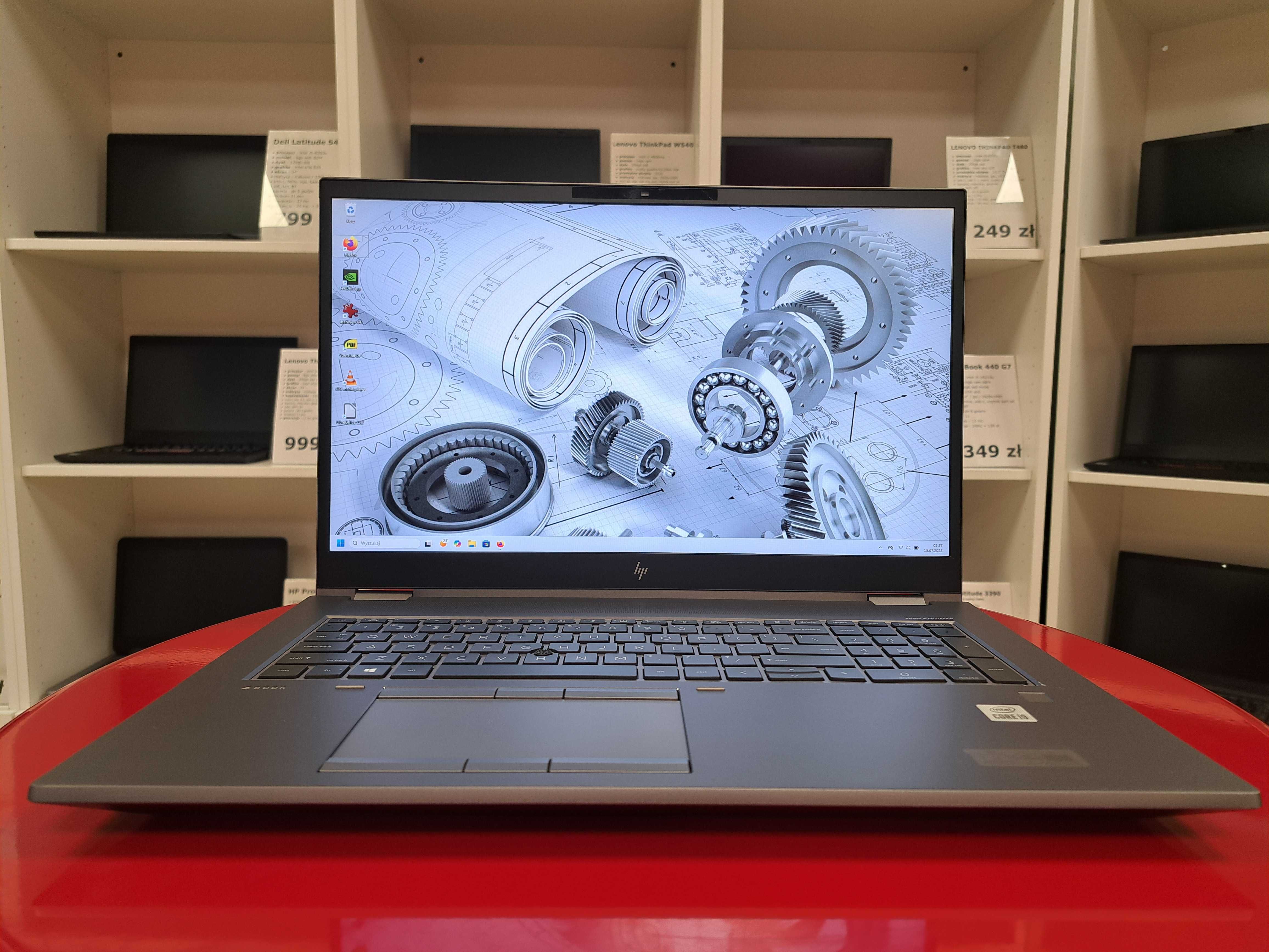Dla Grafika Laptop HP Zbook Fury 17 G7 i9-10885h 64GB/512SSD RTX 6GB