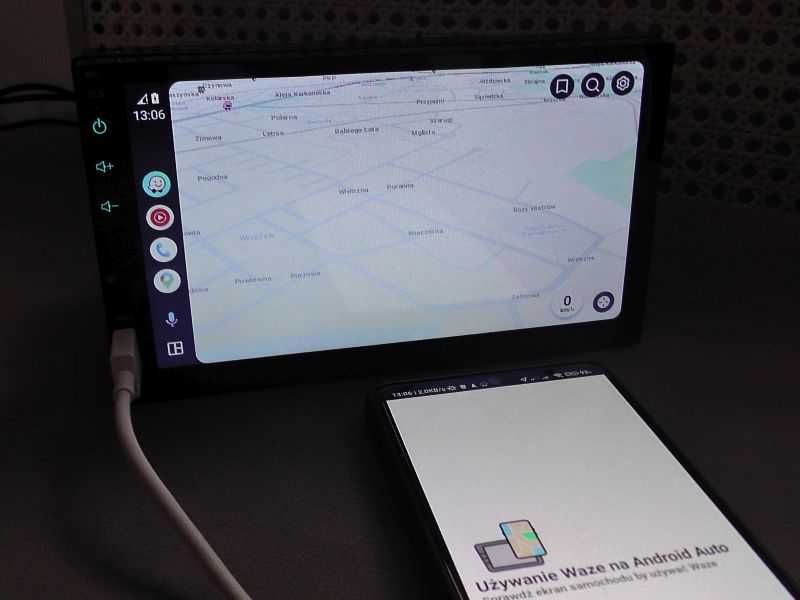 Radio 1 Din ekran 7 cali Android-Auto + Carplay BT pilot kamera