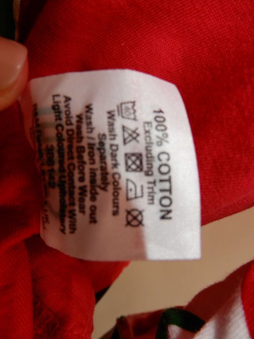 Piżama bluzka piżamowa świąteczna Mikołaj czerwona bawełna XL