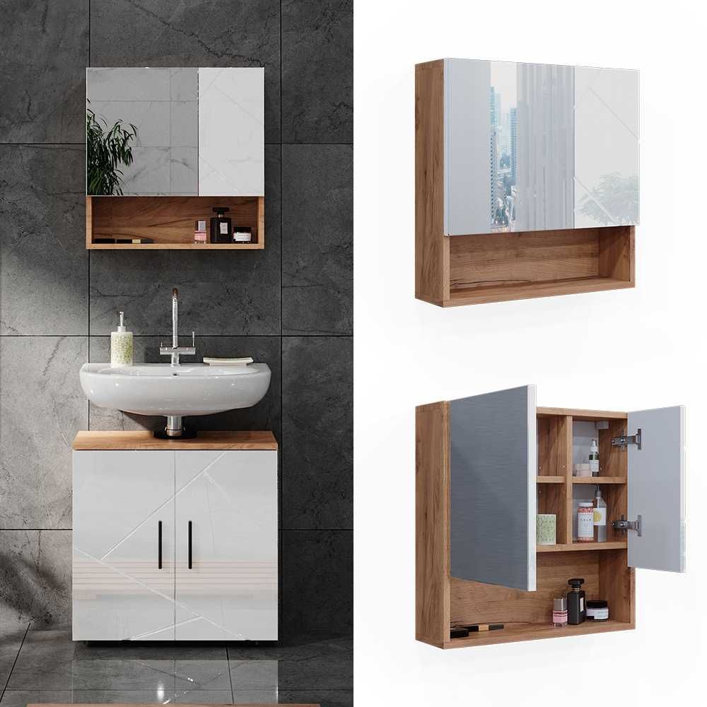 lustro łazienka Irma, Dąb Biały 5709 szafka
