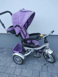 Trójkołowy rowerek fioletowo czarny