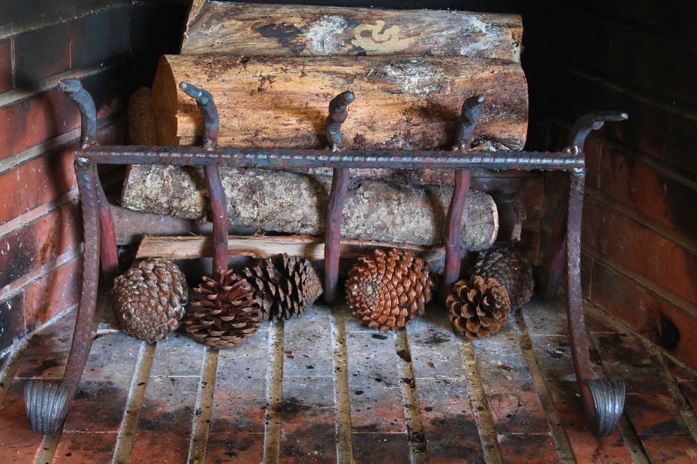 Grelha para lareira em aço grosso