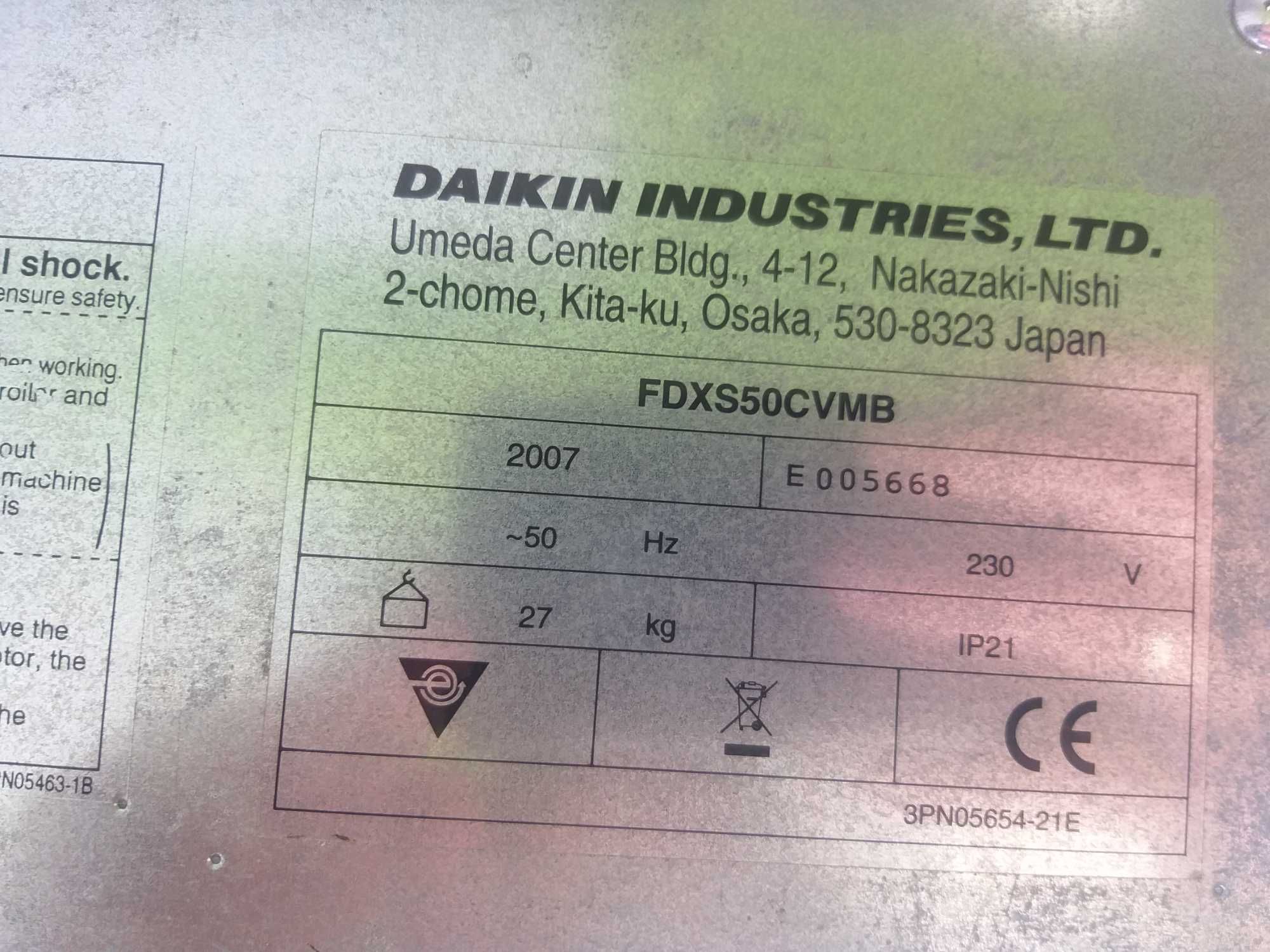 Внутренний блок кондиционера канальный Daikin 18 (до 55м2) гарантия