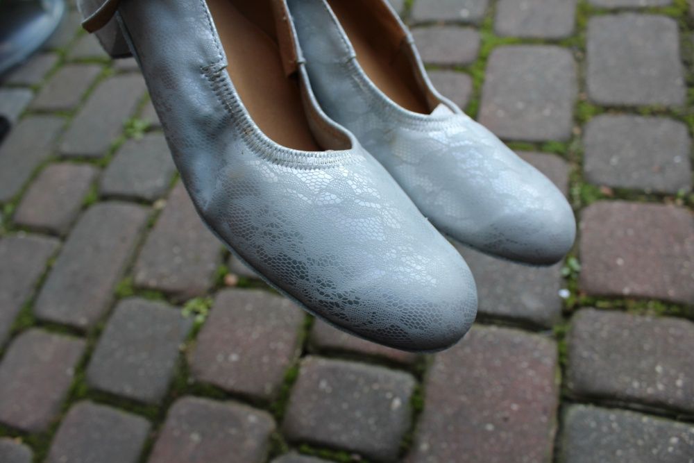 buty taneczne rozmiar 42 jasne srebrne szare standard ślubne 27,5cm