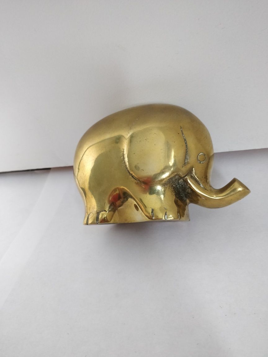 Słoń z mosiądzu / figurka słonik