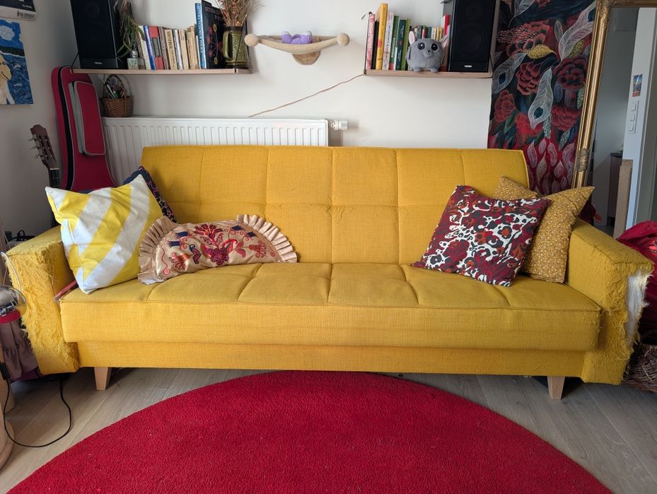 Kanapa sofa z funkcją spania Ikea Askesta