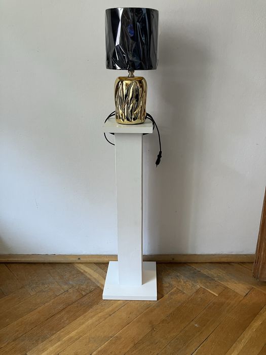 Nowoczesny stojak, kwietnik drewniany nowy bialy wys.64 cm