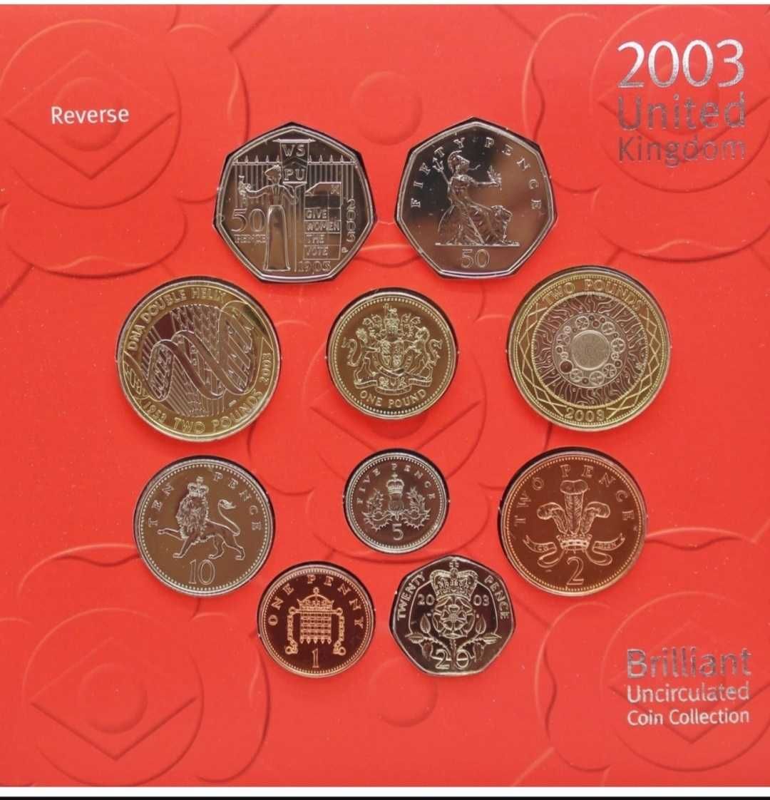 Набор монет великобритании 2003 Brilliant uncirculated coin collection