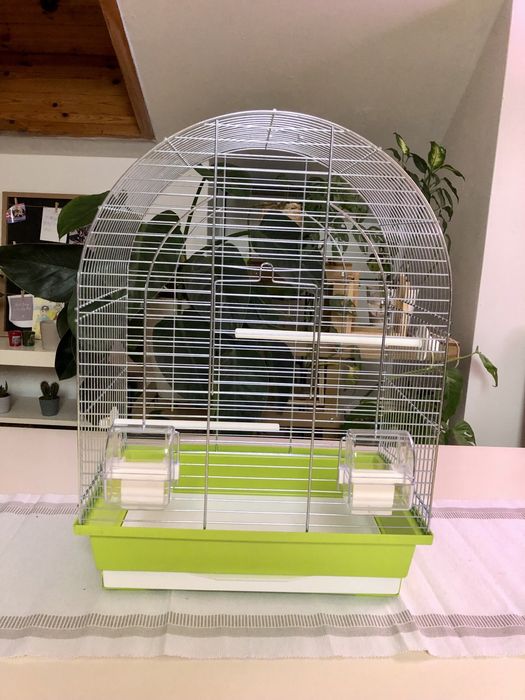 Nowa wyposażona klatka dla kanarka papug 39x25x34cm