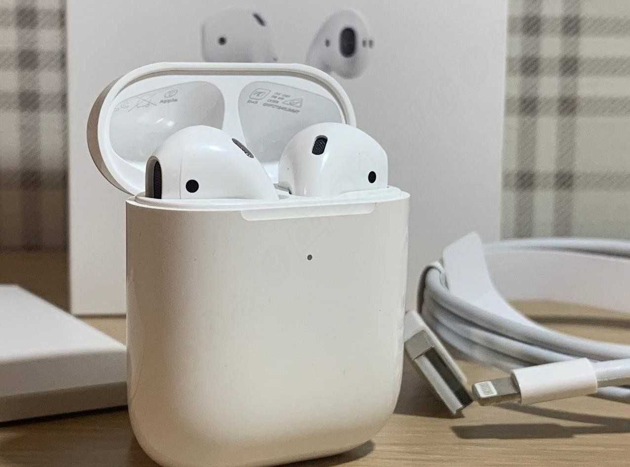 Бездротові навушники AirPods 2 1в1 з оріг+ чохол у подарунок!!