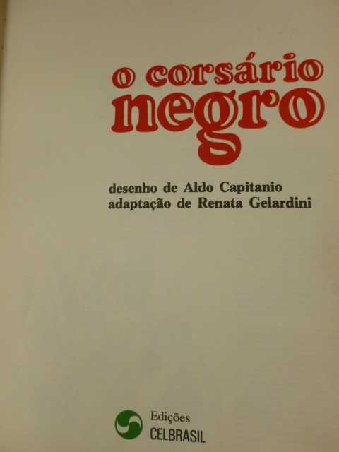 Livro de Banda Desenhada O Corsário Negro, de Emilio Salgari