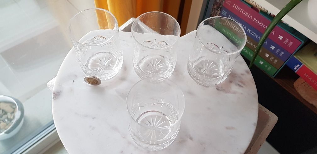 Kryształowe szklanki 4szt PRL