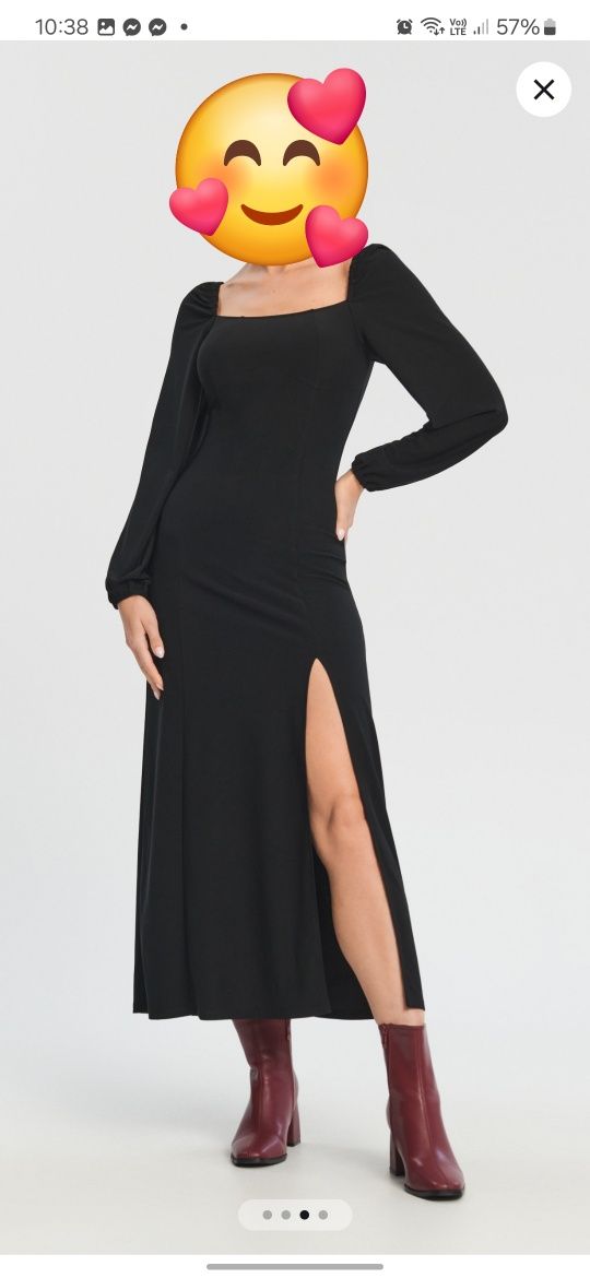 Sukienka czarna Sinsay XL